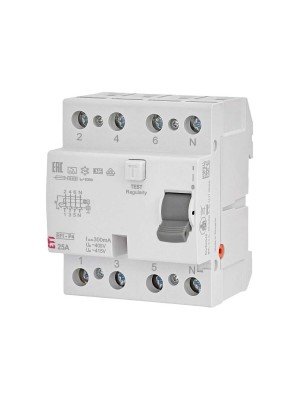 Реле диференційне ПЗВ 4р EFI6-P4 40/0,3 тип A 6kA ETI