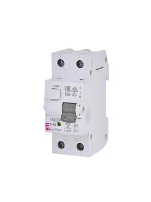 Дифференциальный автомат KZS-2M C 16/0,03 тип A 10kA ETI