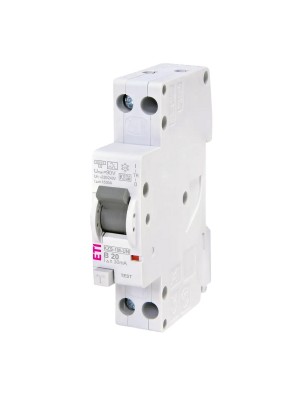 Диференційний автомат KZS-1M UNI B 20/0,03 тип A 6kA ETI