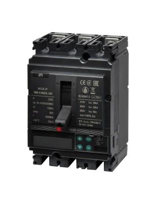 Автоматичний вимикач ETI NBS-E 250/3L LCD 250A 3P
