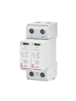 Ограничитель перенапряжения T12 300/7 (2+0, 2p, TNC-S) ETITEC M ЕТІ