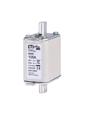 Запобіжник ETI NH00 gBat 125A 80V DC