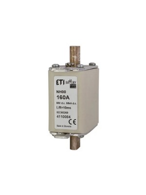 Запобіжник ETI NH00 gBat 160A 80V DC