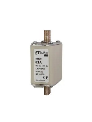 Запобіжник ETI NH00 gBat 63A 80V DC