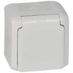 Розетка Forix біла 1-на з заземленням з кришкою IP44 ( 782373 )