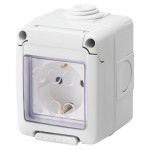 Розетка GEWISS в сборе 27 COMBI SYSTEM 2P+E 16A IP55​ ( GW27844 ​)