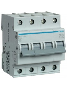 Автоматичний вимикач Hager 4P 25A C 6kA