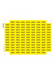 Наклейка "230В" жовта