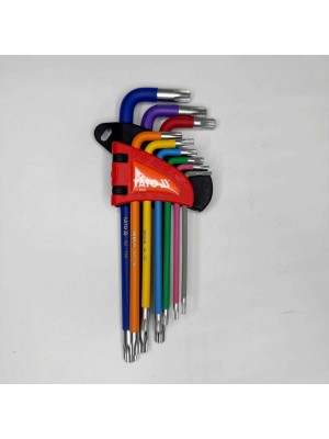 Набір ключів шестигранних YATO "TORX" T10-T50 Г-подібні 2-сторонні 