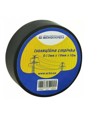 Изолента АСКО 0,13мм х 19мм / 10м черная