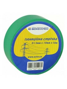 Изолента АСКО 0,13мм х 19мм / 10м зеленая