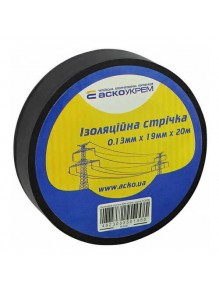 Изолента АСКО 0,13мм х 19мм / 20м черная