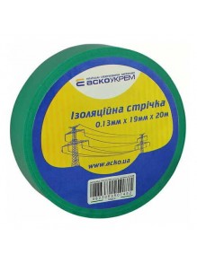 Изолента АСКО 0,13мм х 19мм / 20м зеленая