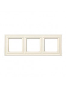 Рамка Jung Eco Profi Deco слонова кість 3-на