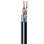 Кабель мережевий F/UTP-cat5e 4х2х0,51 ЗЗКМ зовнішній з тросом ( 72572 )