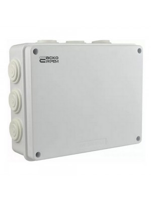 Коробка розподільча АСКО 255х200х80 біла IP65