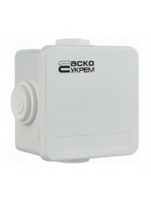 Коробка розподільча АСКО 80х80х50 біла IP44