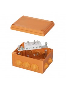 Коробка розподільча ДКС 150х110х70 з клемемами 5х16мм² оранжева IP56