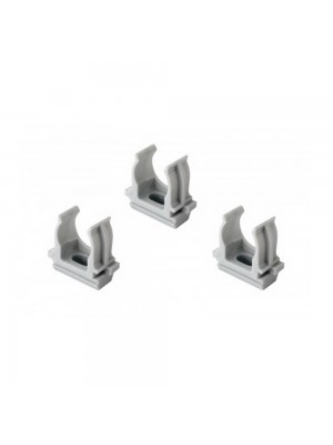 Крепление для гофрированной трубы 16мм светло-серое СКИМ