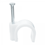 Скоба кабельная 5мм круглая белая СКИМ ( С1211001 )