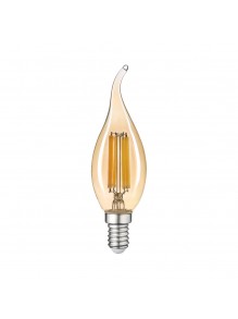 Лампа LED FILAMENT С37 6W E14 2200K на ветру VIOLUX