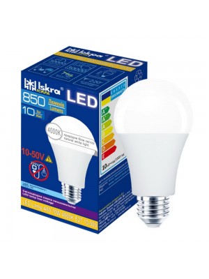 Лампа светодиодная LED A60 10W E27 4000K ISKRA