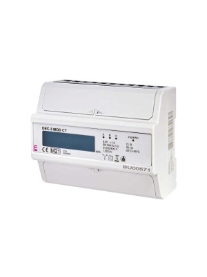Лічильник електроенергії 3ф DEC-3MOD CT 5А з ТС, RS-485 MODBUS RTU 7модулів ETI