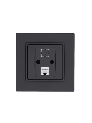 Розетка Nilson Alegra X антрацит матовий комп'ютерна CAT5e RJ45