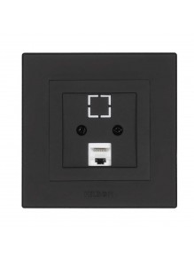 Розетка Nilson Alegra X чорний матовий комп'ютерна CAT5e RJ45