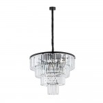 Світильник підвісний Nowodvorski Cristal L E14 12x25W IP20 чорний ( 7614 )