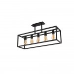 Світильник стельовий Nowodvorski Crate E27 5x25W IP20 чорний ( 9047 )