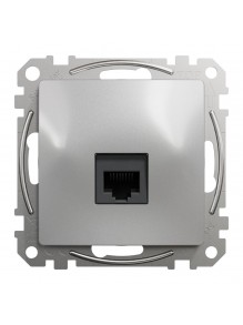 Розетка Schneider Sedna Design алюминий компьютерная RJ45 Саt. 6 UTP