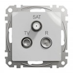 Розетка Schneider Sedna Design алюминий телевизионная R/TV/SAT конечная 4дБ ( SDD113481 )