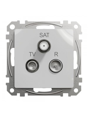 Розетка Schneider Sedna Design алюминий телевизионная R/TV/SAT конечная 4дБ