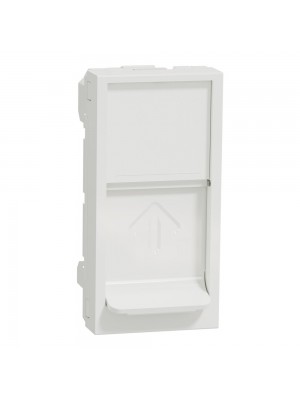 Центральна плата Schneider Unica NEW біла RJ45Keystone/Systimax 1 мод