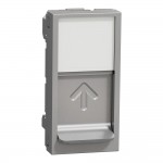 Центральна плата Schneider Unica NEW алюміній RJ45Keystone/Systimax 1 мод ( NU946030 )