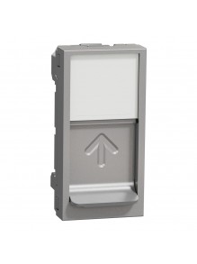 Центральна плата Schneider Unica NEW алюміній RJ45Keystone/Systimax 1 мод