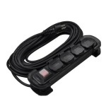 Удлинитель АСКО каучук 4р 15м черный IP44 ( ECO019001017 )