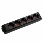Колодка VIKO Multi-Let 5-на с заземлением черная ( 90134500 )