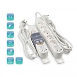 Удлинитель АСКО 3р 2м с заземлением USB + Type C белый ( ECO019001001 )
