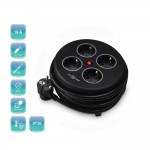 Удлинитель АСКО круглый 4р 5м с заземлением черный ( ECO019001018 )