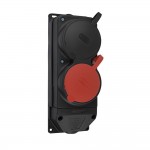 Розетка каучук АСКО 25А+16А двухместная с крышкой IP44 ( A0250010011 )