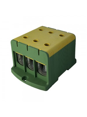Клеммник на DIN-рейку FT1240G 3P,Cu:35-240 / Al:35-240 мм2, желто-зеленый Промфактор