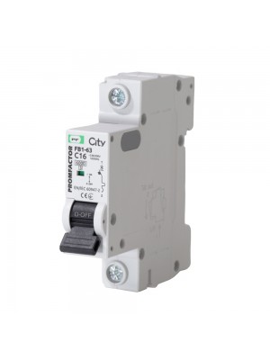 Автоматический выключатель Промфактор FB1-63 CITY 1P C16