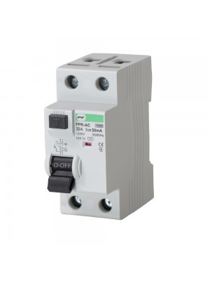 Реле захисного відключення FPR-AC 32А/0,03A 2P АС 10kA Промфактор