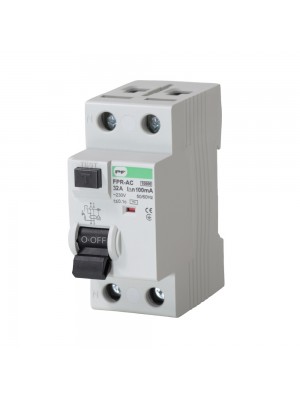 Реле захисного відключення FPR-AC 32А/0,1A 2P АС 10kA Промфактор
