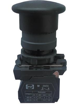 Выключатель кнопочный пластиковый FP5-AC21 1NO черный Промфактор