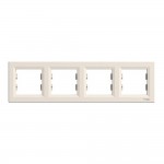 Рамка Schneider Asfora кремовая 4-я горизонтальная ( EPH5800423 )