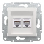 Розетка Schneider Asfora біла комп'ютерна RJ45 Cat.6 ( EPH4870121 )