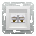Розетка Schneider Asfora біла комп'ютерна RJ45 Cat.5E 2-на ( EPH4470121 ) Розетка Schneider Asfora біла комп'ютерна RJ45 Cat.5E 2-на ( EPH4470121 )